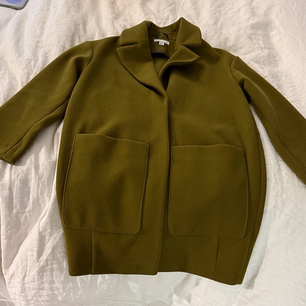Topshop Khaki Women's Cape Coat